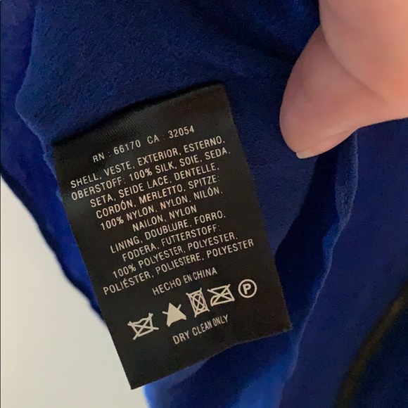 Leifsdottir Anthropologie blue blouse w/lace - Picture 7 of 8